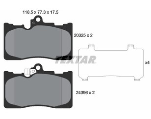 Колодки тормозные передние к-кт для Lexus GS 300/400/430 2005-2011 новый