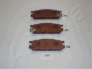 ASHIKA Колодки тормозные задние SUBARU forester 02--; impreza 04--; legacy 88--00--; outback 00--