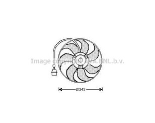 Вентилятор радиатора для Audi TT(8N) 1998-2006 новый