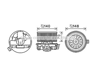 Моторчик отопителя для Nissan Micra (K12E) 2002-2010 новый