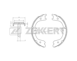 Колодки ручного тормоза к-кт для Nissan Murano (Z50) 2004-2008 новый