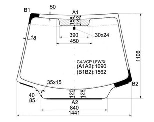 Стекло лобовое (ветровое) для Citroen C4 2005-2011 новый