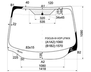 Стекло лобовое (ветровое) для Ford Focus III 2011-2019 новый