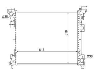 Радиатор основной для Chrysler Voyager/Caravan/Town&Country (RT) 2007> новый