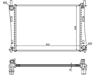 Радиатор основной для Ford Fiesta 2001-2008 новый