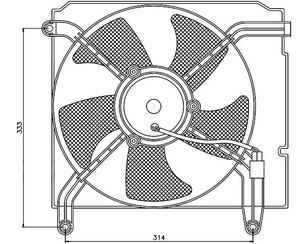 Вентилятор радиатора для Chevrolet Lanos 2004-2010 новый