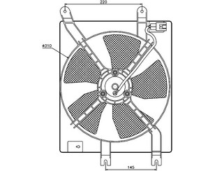 Вентилятор радиатора для Daewoo Nubira 2003-2007 новый