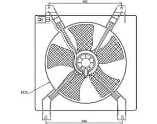 Вентилятор радиатора для Chevrolet Lacetti 2003-2013 новый