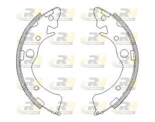 Колодки барабанные к-кт для Honda CRX III 1992-1998 новый