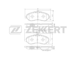 Колодки тормозные передние к-кт для Fiat Scudo II 2007-2016 новый