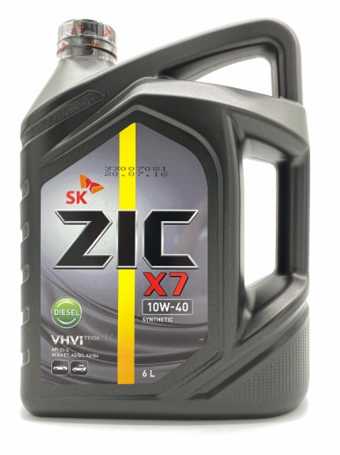 Масло ZIC X7 DIESEL 10W40 6Л СИНТЕТИКА купить в ЕвроАвто