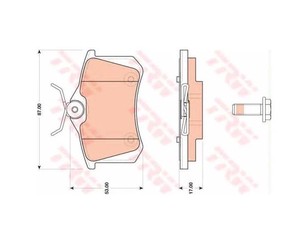 Колодки тормозные задние дисковые к-кт для Citroen C8 2002-2014 новый