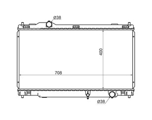 Радиатор основной для Lexus GS 300/400/430 2005-2011 новый
