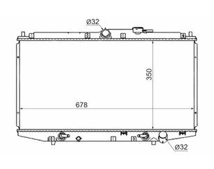 Радиатор основной для Honda Accord VI 1998-2002 новый