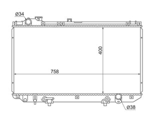 Радиатор основной для Lexus GS 300/400/430 1998-2004 новый
