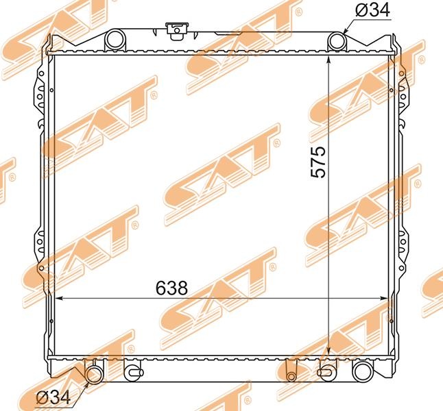 Радиатор Toyota Land Cruiser Prado (J90) 96-02 / 4Runner 95-02