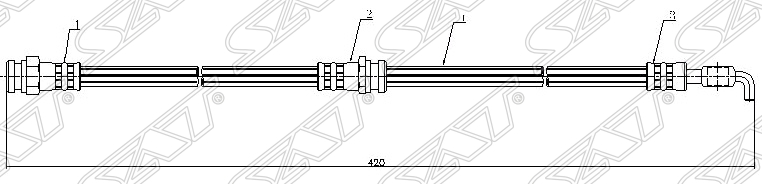 Шланг тормозной передний MAZDA 6 07-12 RH
