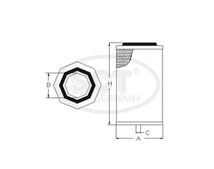 Фильтр воздушный для Mercedes Benz Bus 207D-410 1981-1995 новый