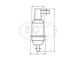 Фильтр топливный для Mercedes Benz W123 1976-1985 новый