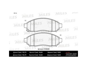 Колодки тормозные передние к-кт для Nissan XTerra (N50) 2005-2015 новый