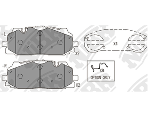 Колодки тормозные передние к-кт для Audi A8 [4N] 2018> новый