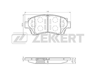 Колодки тормозные передние к-кт для Lexus LS 400 (UCF10) 1989-1994 новый