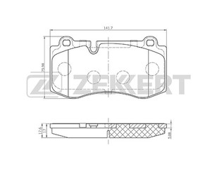 Колодки тормозные передние к-кт для Mercedes Benz W219 CLS 2004-2010 новый