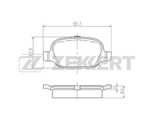 Колодки тормозные задние дисковые к-кт для Fiat Linea 2007-2018 новый