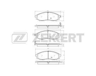 Колодки тормозные передние к-кт для Nissan NP300 2008-2015 новый