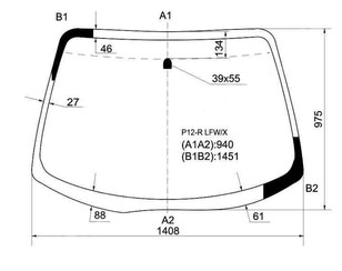 Стекло лобовое (ветровое) для Nissan Primera P12E 2002-2007 новый