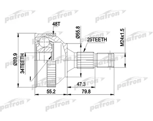 ШРУС наружный передний для Peugeot 306 1993-2003 новый