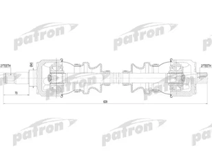 Полуось (привод в сборе) для Mercedes Benz W123 1976-1985 новый