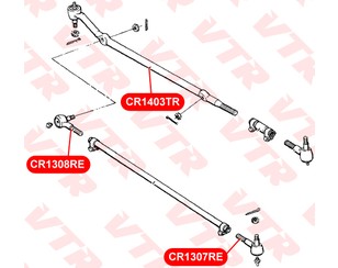 Тяга рулевая правая для Jeep Cherokee (XJ) 1990-2001 новый