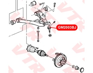 Опора шаровая нижняя передней подвески для Hummer H2 2003-2009 новый