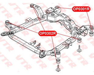 Сайлентблок передней балки для Opel Astra H / Family 2004-2015 новый