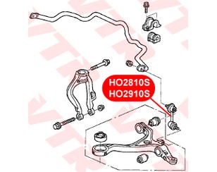 Стойка переднего стабилизатора левая для Honda Crosstour 2010-2015 новый