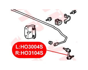 Стойка заднего стабилизатора правая для Honda Civic (EJ, EK Sed+3HB) 1995-2001 новый