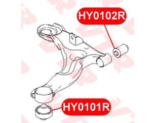 Сайлентблок переднего рычага задний для Hyundai Matrix 2001-2010 новый