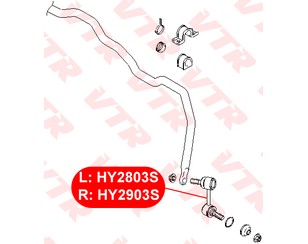 Стойка переднего стабилизатора левая для Hyundai Trajet 2000-2009 новый