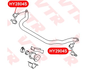 Стойка переднего стабилизатора правая для Hyundai Terracan 2001-2007 новый