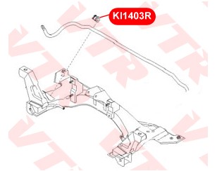Втулка (сайлентблок) переднего стабилизатора для Kia Sportage 1993-2006 новый