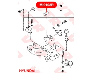 Сайлентблок нижнего рычага задний для Mitsubishi L200 (K6,K7) 1996-2006 новый