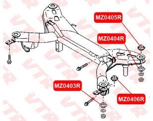 Сайлентблок задней балки передний для Mazda Mazda 6 (GG) 2002-2007 новый