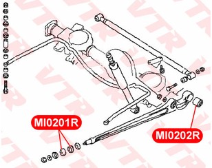 Сайлентблок заднего рычага задний для Mitsubishi Pajero/Montero I 1982-1990 новый