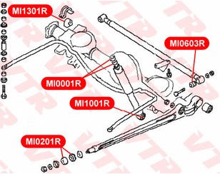 Сайлентблок задней поперечной тяги для Mitsubishi Pajero/Montero II (V1, V2, V3, V4) 1991-1996 новый