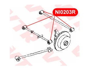 Сайлентблок заднего рычага передний для Nissan Sunny B12/N13 1986-1990 новый