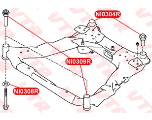 Сайлентблок передней балки для Nissan Qashqai+2 (JJ10) 2008-2014 новый