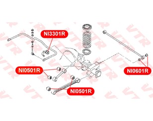 Втулка задней поперечной тяги для Nissan Primera W10 1990-1998 новый