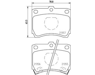 Колодки тормозные передние к-кт для Mazda 121 (DA) 1987-1990 новый