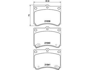 Колодки тормозные передние к-кт для Mazda 323 (BA) 1994-1998 новый